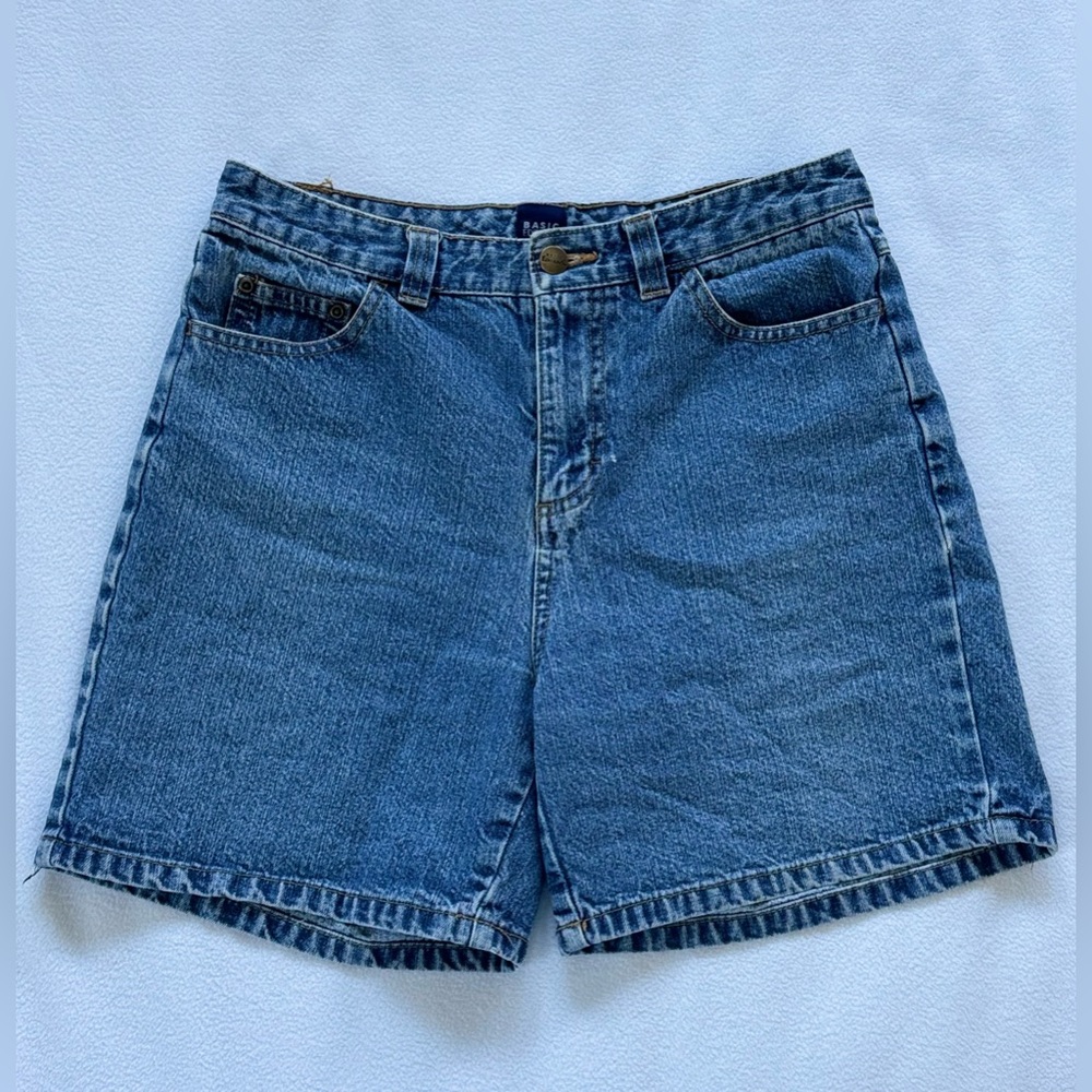 Basic Editions Women's Blue Jean Shorts (Size 4)